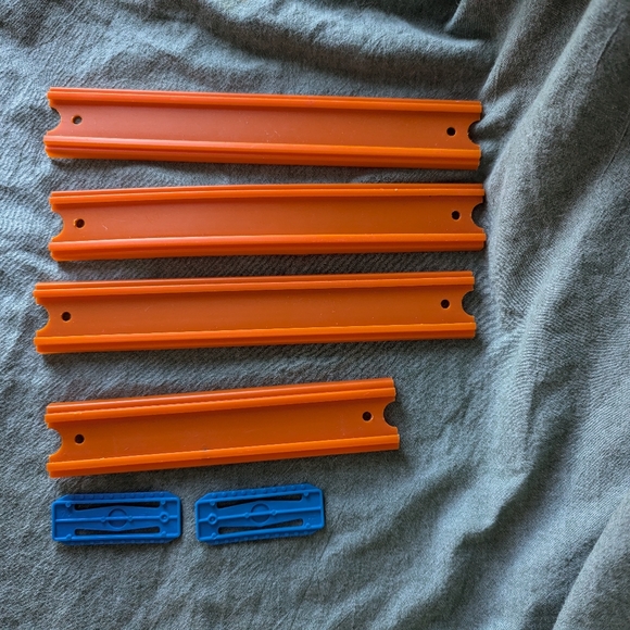 Hot Wheels Track Pieces 11" 9" Connectors Orange Blue Car Toys Kids Loose 6pc In - Picture 2 of 6